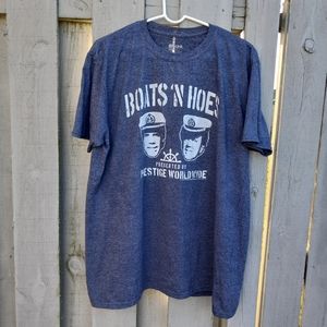 T-line step brothers blue tee size xl